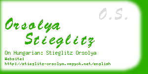 orsolya stieglitz business card